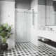 Elan E-Class 44-48" W x 76" H Sliding Frameless Shower Door with 3/8" Clear Glass