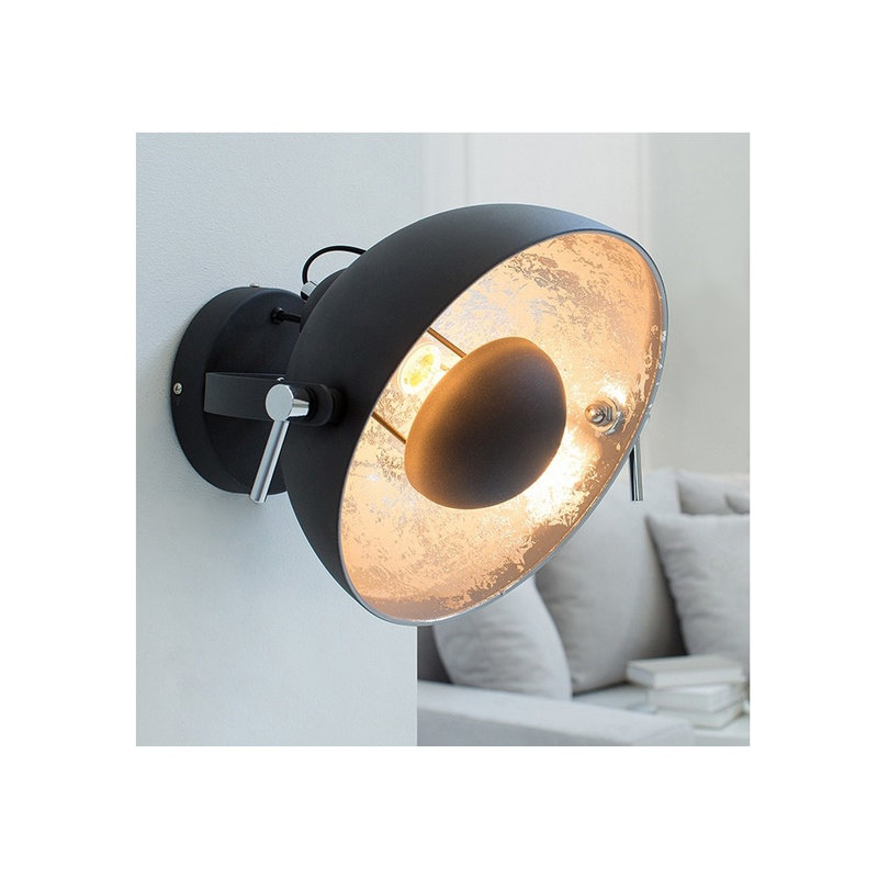 Fiedler Armed Sconce, Black/Silver