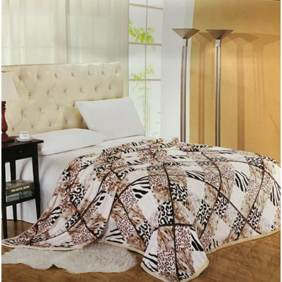 Sherpa Mink Blanket - Double Sided Super Plush Warm Fleece Throw, Reversible Fuzzy Blanket for Bed & Couch