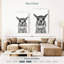 Brampt Happy Alpaca en noir et blanc-108587906