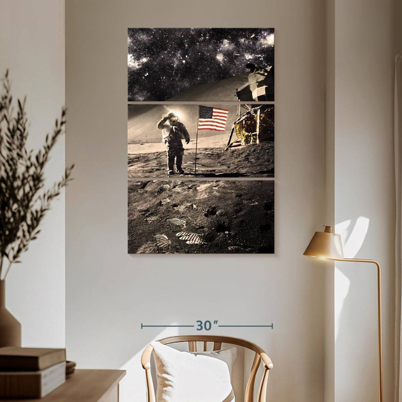 Lelar Moon Landing, 65" H x 42" W