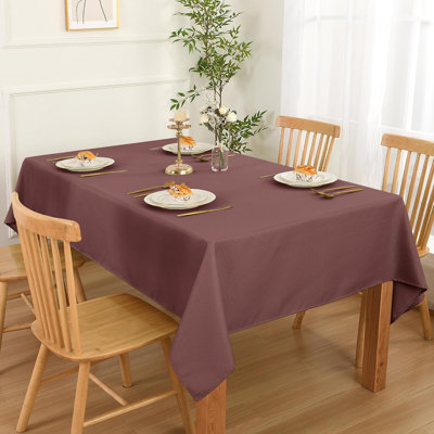 1 Piece Rectangle Textured Tablecloth Waterproof Antiwrinkle SpillProof Jacquard Table Cloth, Decorative Fabric Table Cover for Kitchen, Dining, Wedding, Parties, Outdoor Picnic