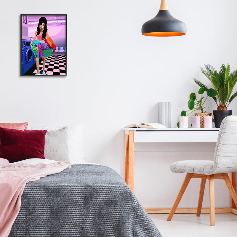 Impression sur toile, H 20 po x l 16 po x P 1,5 po, Cadre noir
