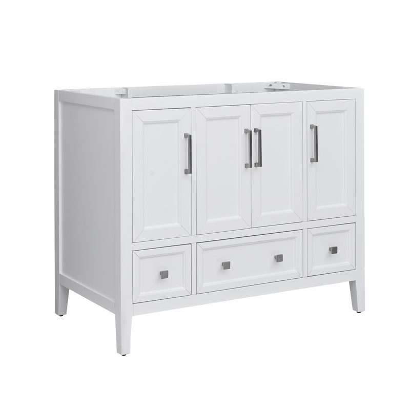 Everette 42'' W Single Bathroom Vanity Base, White