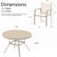 Mobilier de patio 5 pièces avec 4 chaises empilables et une table ronde d'extérieur en métal de 40,6 po, pouvant accueillir 4 personnes, idéale pour la détente, trou de parasol réglable de 1,57 po et 1,9 po
