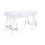 Bureau contemporain blanc laqué brillant avec prise Enchantement et