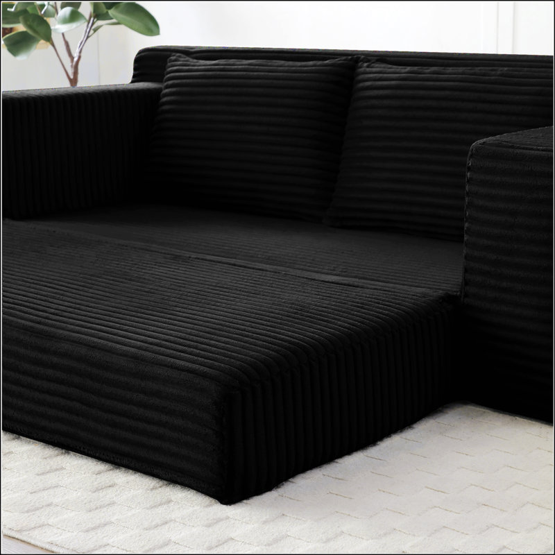 Canapé-lit en mousse viscoélastique à mémoire de forme, lit convertible pliant convertible 2 en 1, assise en velours côtelé pour petits espaces