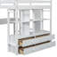 Loft Bed With Built-In Desk With Two Drawers