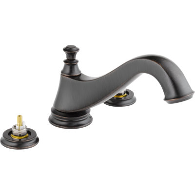 Garniture de robinet de baignoire romaine à fixation sur plateau à poignées doubles cassidy