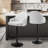 Modern Swivel Bar Stools, Adjustable Counter Height Barstools Pub Chairs with Backrest and Footrest-125958371