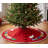 Snowflakes 60" Handmade Christmas Tree Skirt in Felt - Toy Train-1401900478