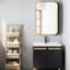 Miroir mural rectangulaire 24 po x 36 po pour attrait de salle de bain contemporain, miroir HD de 4 mm, cadre en aluminium rouillé, guide d'installation Vibe moderne, verre, aluminium, conception incassable, facile à-1317136403-1317136402