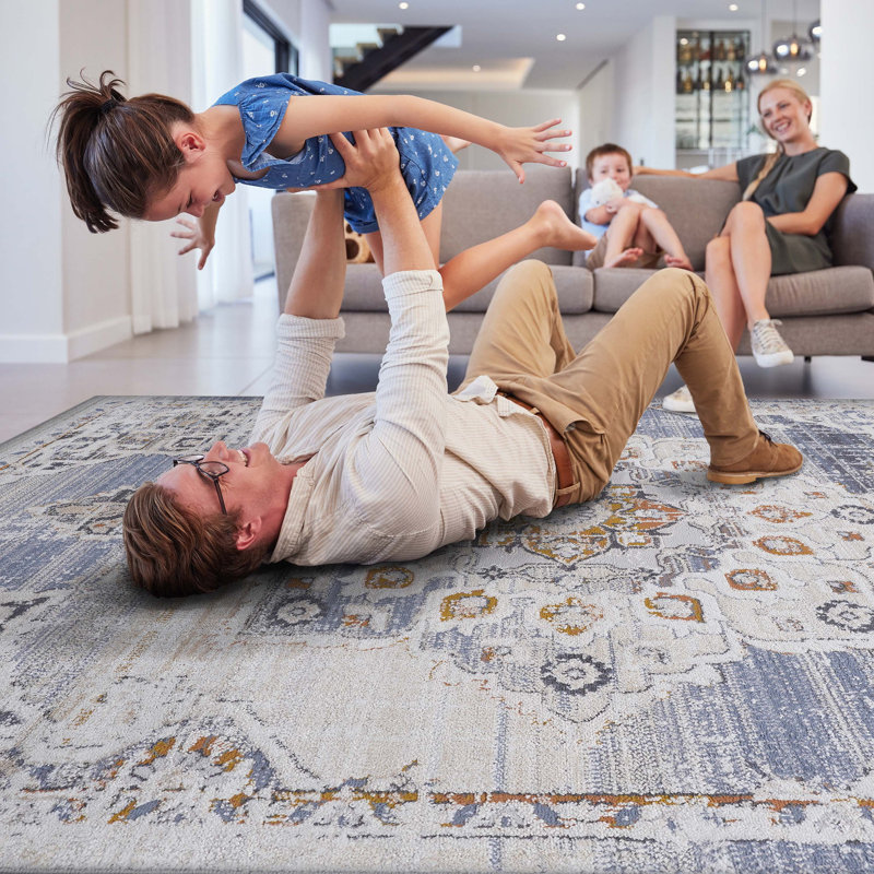 Medallion Non-Shedding Living Room Bedroom Dining Home Office Stylish And Stain Resistant Area Rug, Rectangle 7'9" x 10'