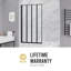 ANZZI de style accordéon de 56 po x 33 po Porte de douche réversible à 4 panneaux avec cadre et quincaillerie-99151025