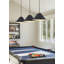 Abat-jour de luminaire suspendu en métal H 6,75 po x l 14,25 po (vissé) en noir