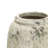 Antique Terracotta Vase, 10-Inch Tall Off-White Pot with Mossy Green Patina