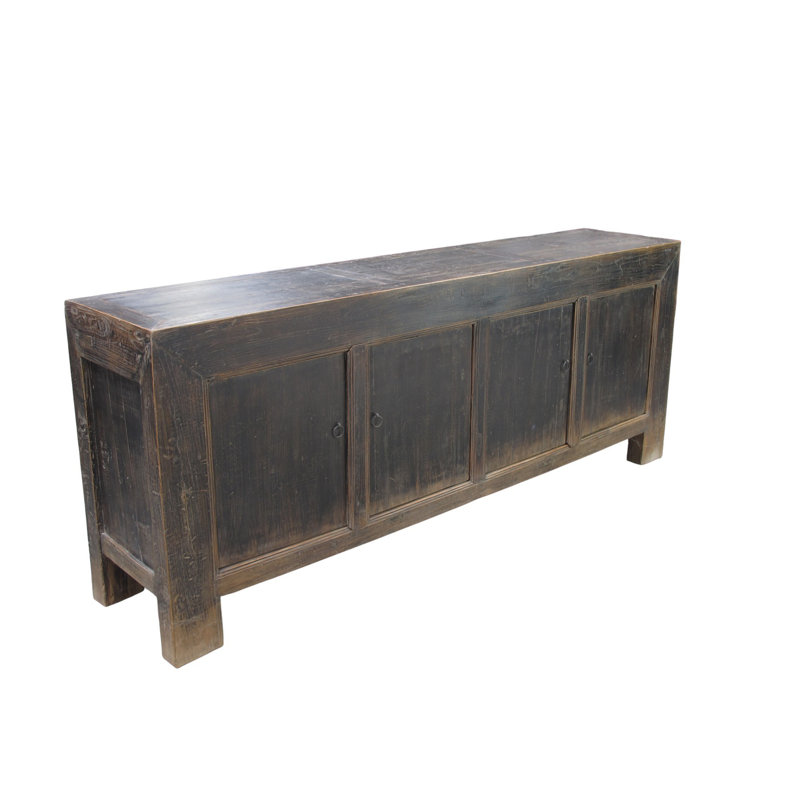 Vintage Distressed Reclaimed Wood Sideboard Cabinet 27