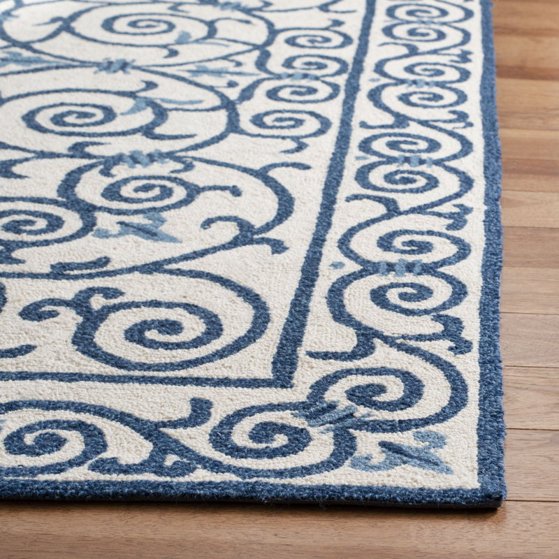 Brayton Hand Hooked Wool Pile Oriental Rug, Rectangle 2'6" x 4'