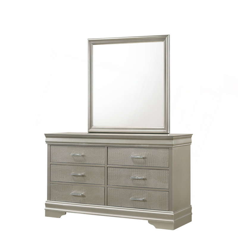 Amalia - Commode, Blanc argenté