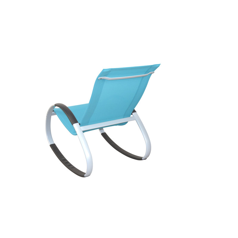 Madrille Metal Outdoor Lounge Chair, Blue