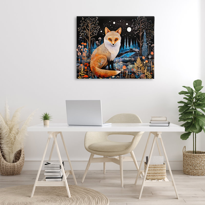 «Forest Fox in Nature», art mural sur toile par Ray Powers, H 16 po x l 20 po x P 1,5 po
