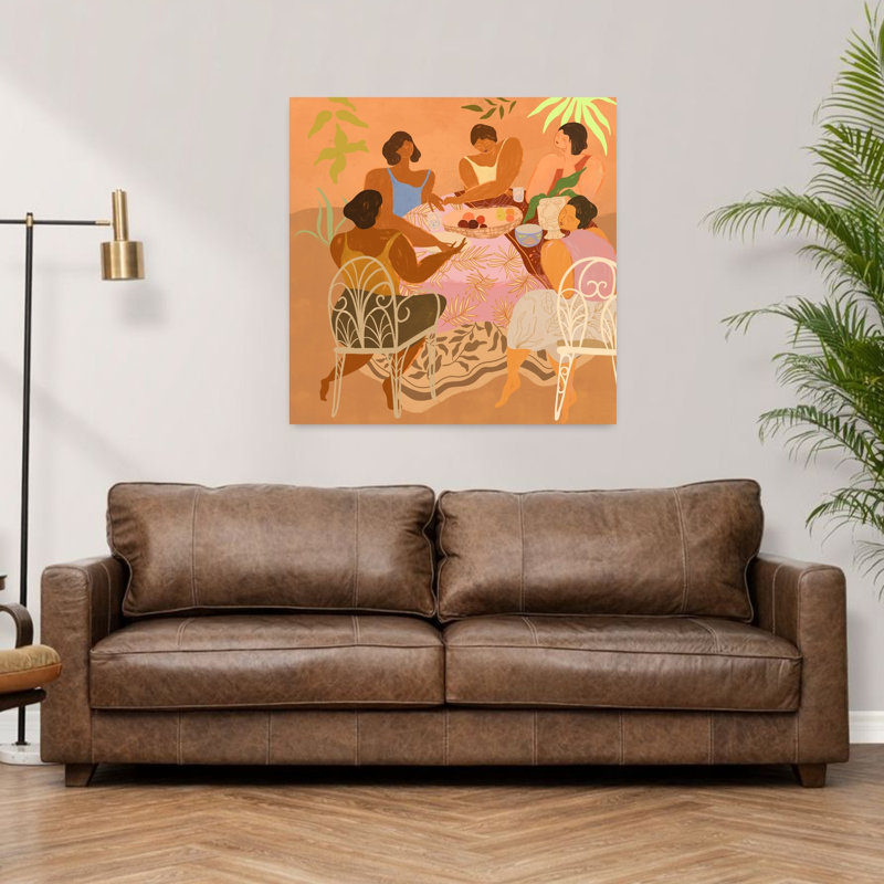 Art contemporain, plante fruitière colorée, H 36 po x l 36 po