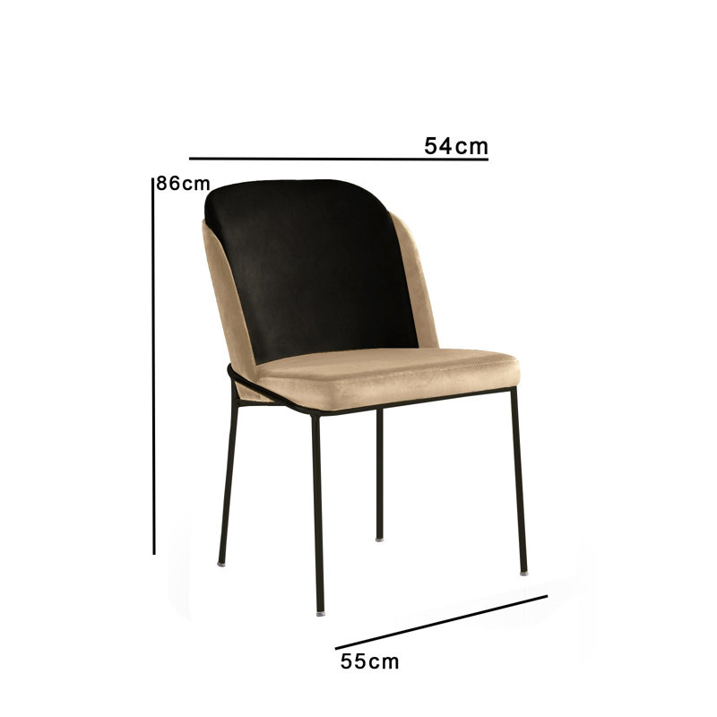 Ensemble de chaises (2 pièces), Crème, crème