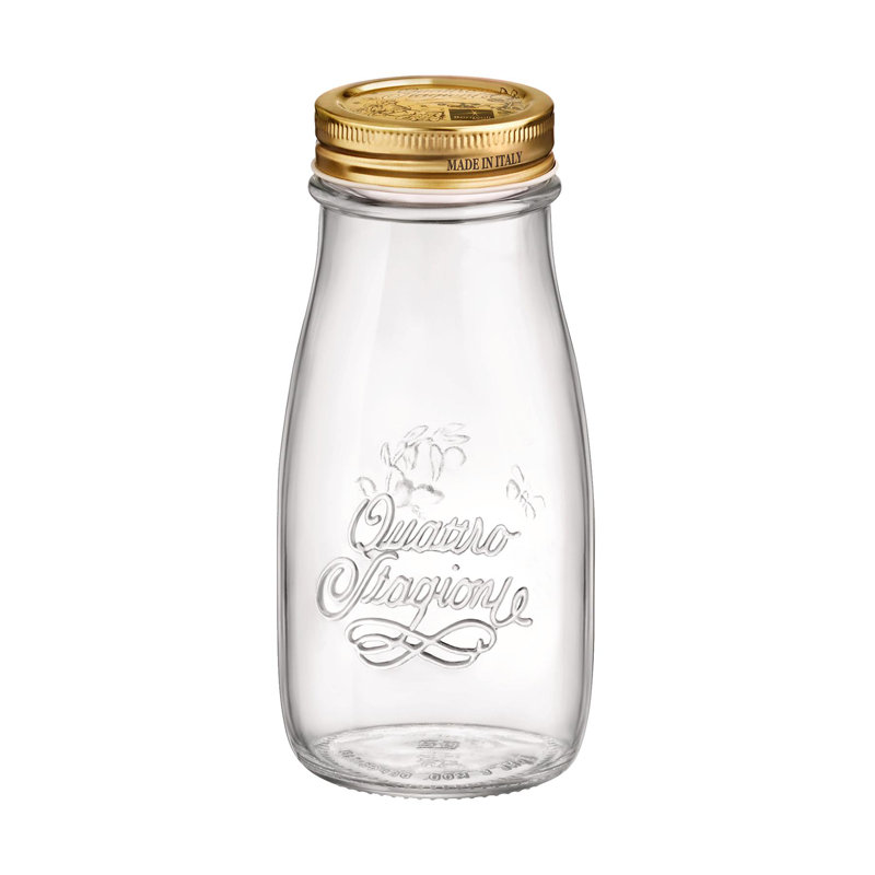 Glass Condiment Caddy, 15.5cm H x 8cm W x 8cm D
