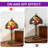 14" Tiffany Style Floral Leaf Stained Glass Table Lamp (Bulb Include)