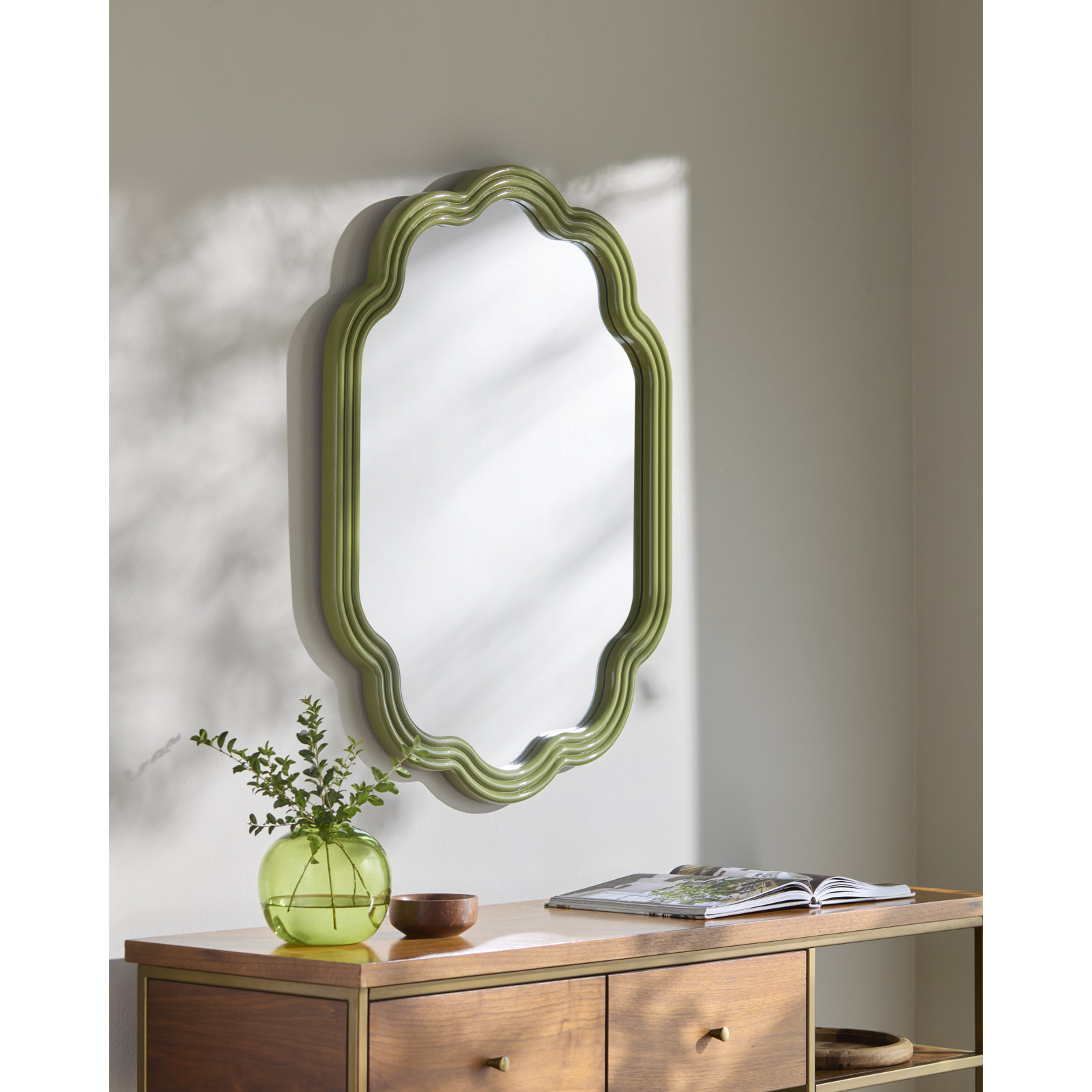 Accent Mirror, Green, 33" x 25"