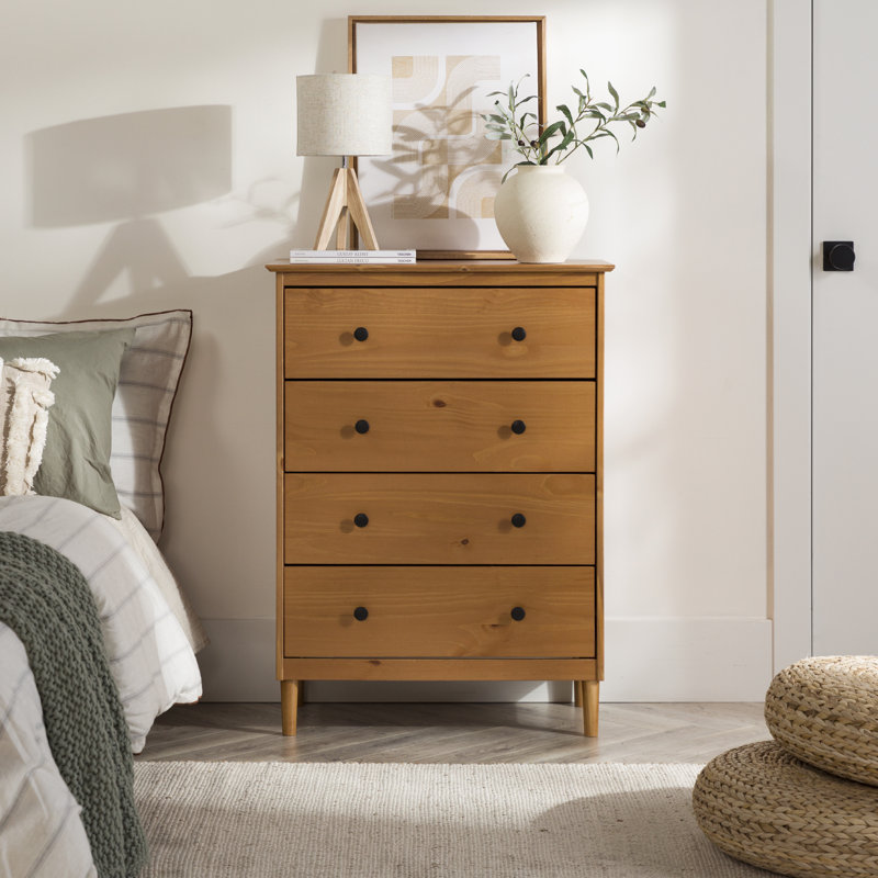 Fernville 73cm W 4 - Drawer Chest of Drawers, Caramel
