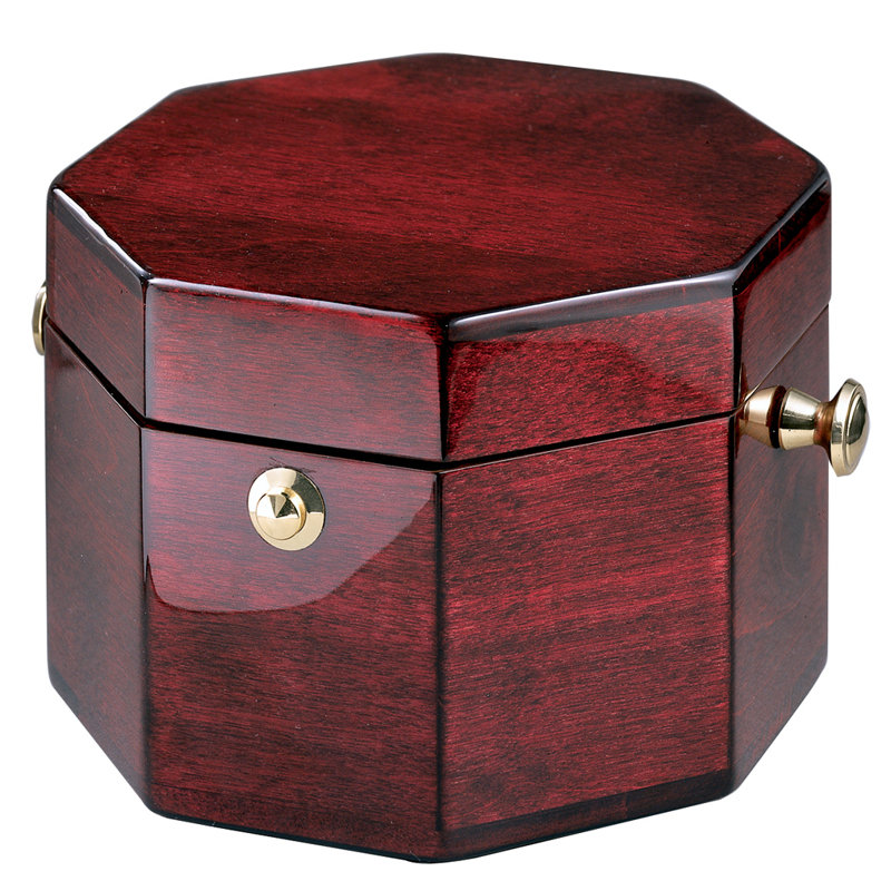 Weather and Maritime Traditional Analog Quartz Alarm Tabletop Clock in Glossy Rosewood