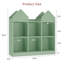 Ensemble de 2 ensembles de rangement à thème Castle, étagères à livres autoportantes et tablettes ouvertes, unité de rangement multifonctionnelle pour salle de jeux, espaces de garderie et de garderie, vert