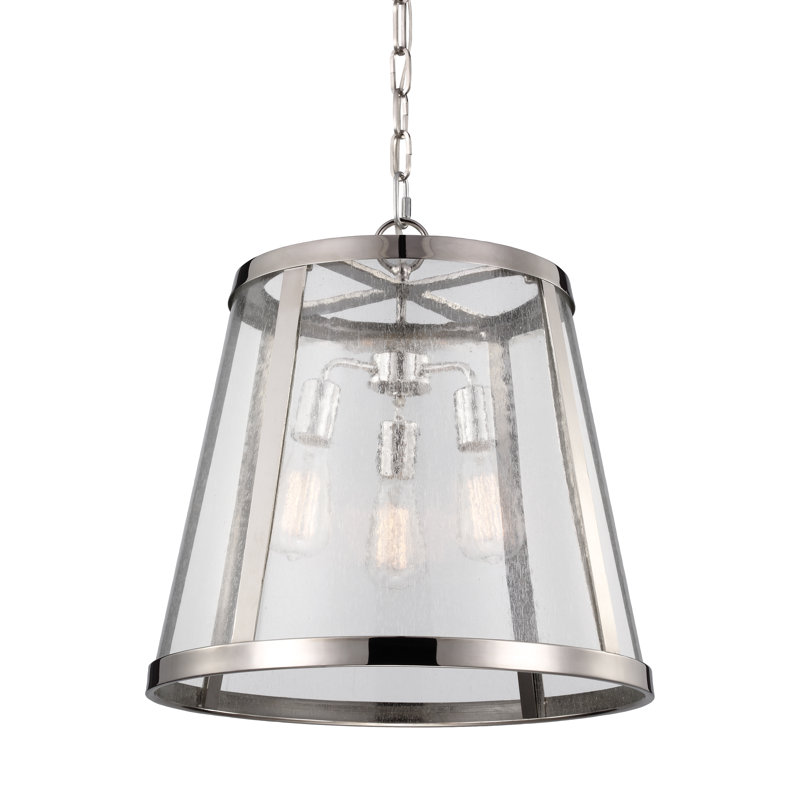 Grand luminaire suspendu Amiir, Nickel poli