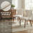 18.3'' Seat Height Modern Upholstered Wingback Dining Chair with Solid Wood Legs-193848378