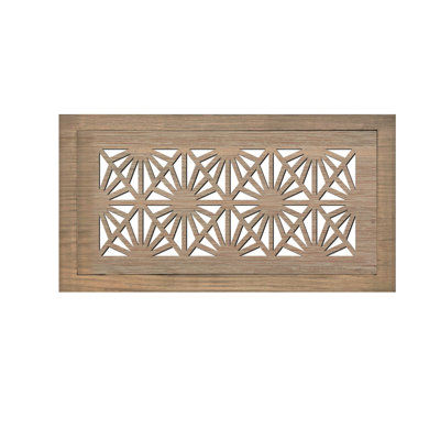 Registre de plancher de bois franc. Ouverture de conduit 4 x 10 (7 x 13 au total) - Conception Sunburst