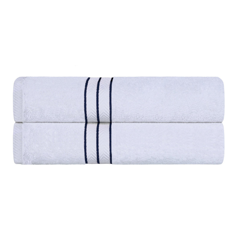 Ensemble de serviettes de bain en coton turc Hotel, très moelleux et luxueux, Bleu marine
