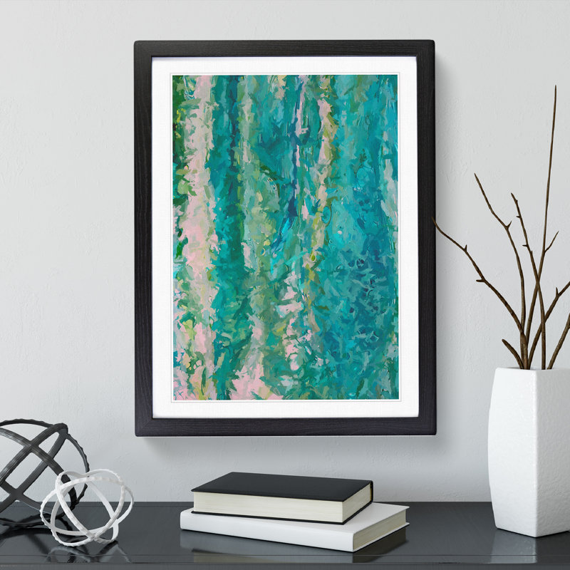 Universe Abstract - Wall Art, Black Framed, 66cm H x 48cm W, White