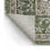 Floral Green Non-Slip Washable Area Rug
