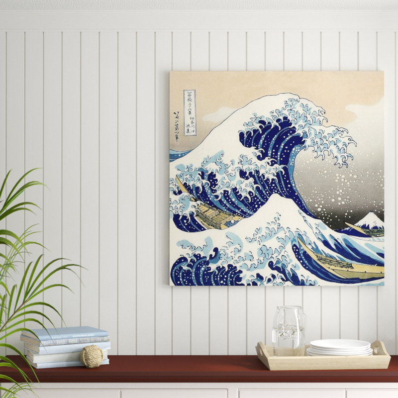 Hokusai - Wrapped Canvas Painting, 70cm H x 70cm W x 1.8cm D