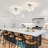 Ahona 3 - Light Dimmable Semi Flush Mount With 13 Swirled Glass Globe Bubble Ball-831789708