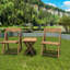 Sièges d'extérieur en matériau Hanches avec 2 chaises et une table rectangulaire, finition pour table de patio de style bistro