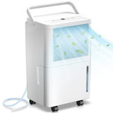 Antarctic Star 22 Pint Dehumidifiers With Drain Hose, 24H Timer, Portable Design With Handle For Bathroom And Bedroom