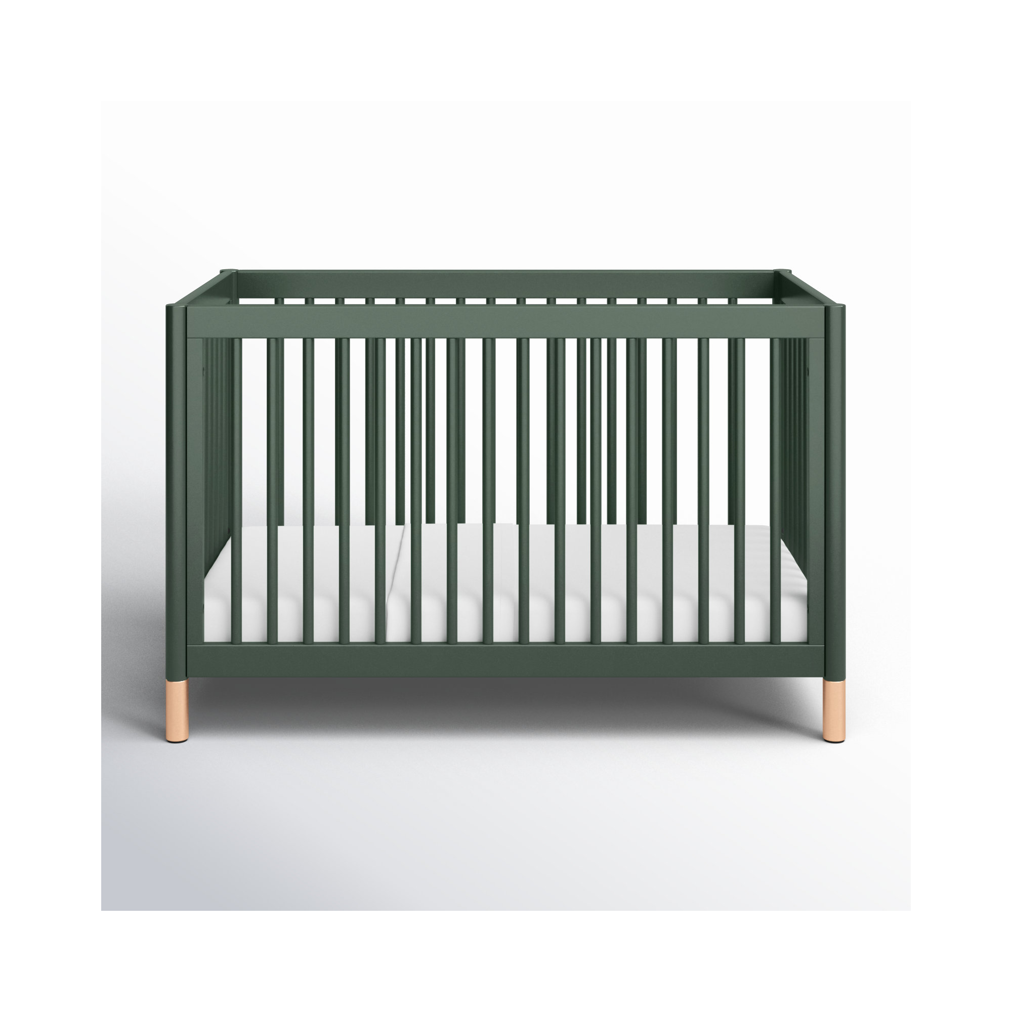 Gelato 4-in-1 Convertible Crib, Forest Green/Beige