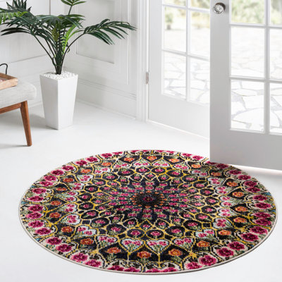 Dimonetta Washable Ikat Indoor Rug