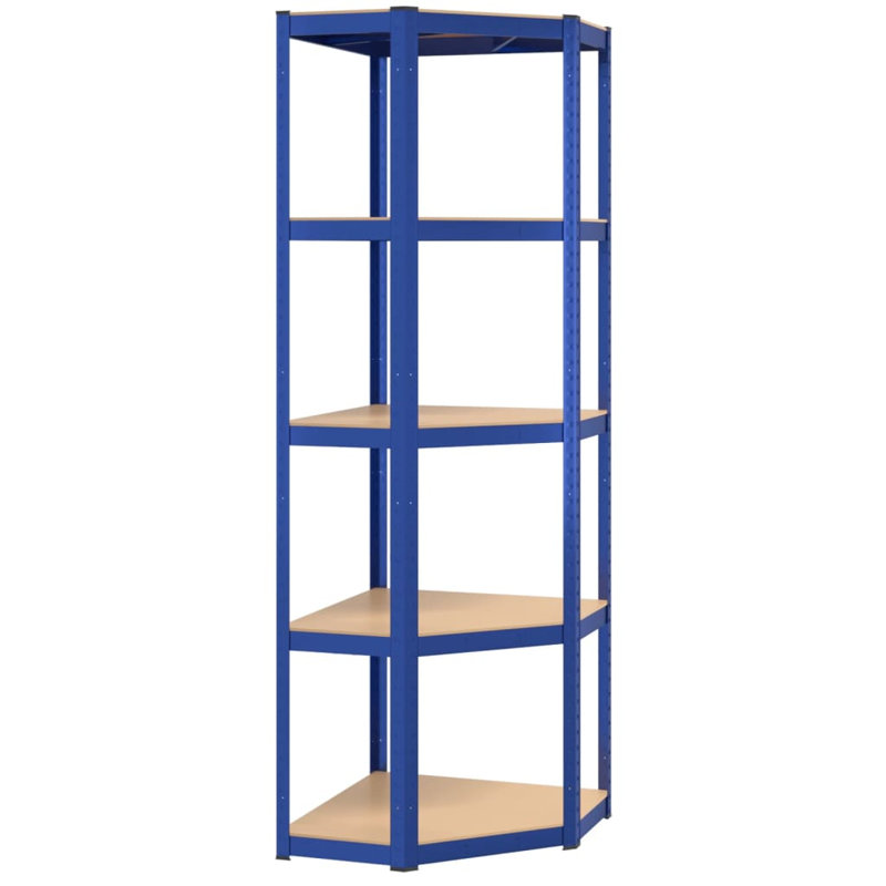 Roderick Steel Shelving Unit, 55cm x 55cm x 172cm,  Blue