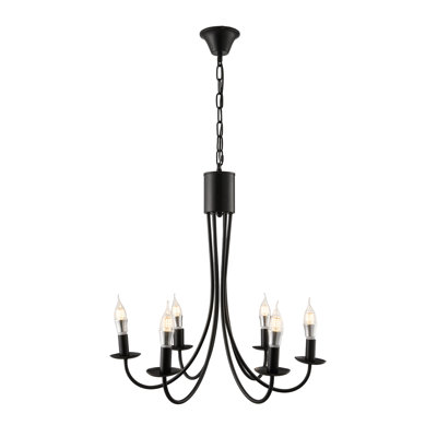 6 - Light Matte Black Pendant