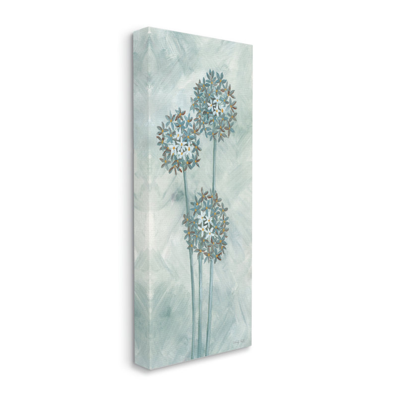 Trois brindilles de pissenlit, art mural sur toile, par Cindy Jacobs, H 24 po x l 10 po x P 1,5 po