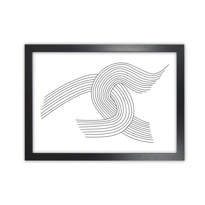 Minimalist Line Drawing Original - Print, 42cm H x 59cm W x 3cm D, Black Frame