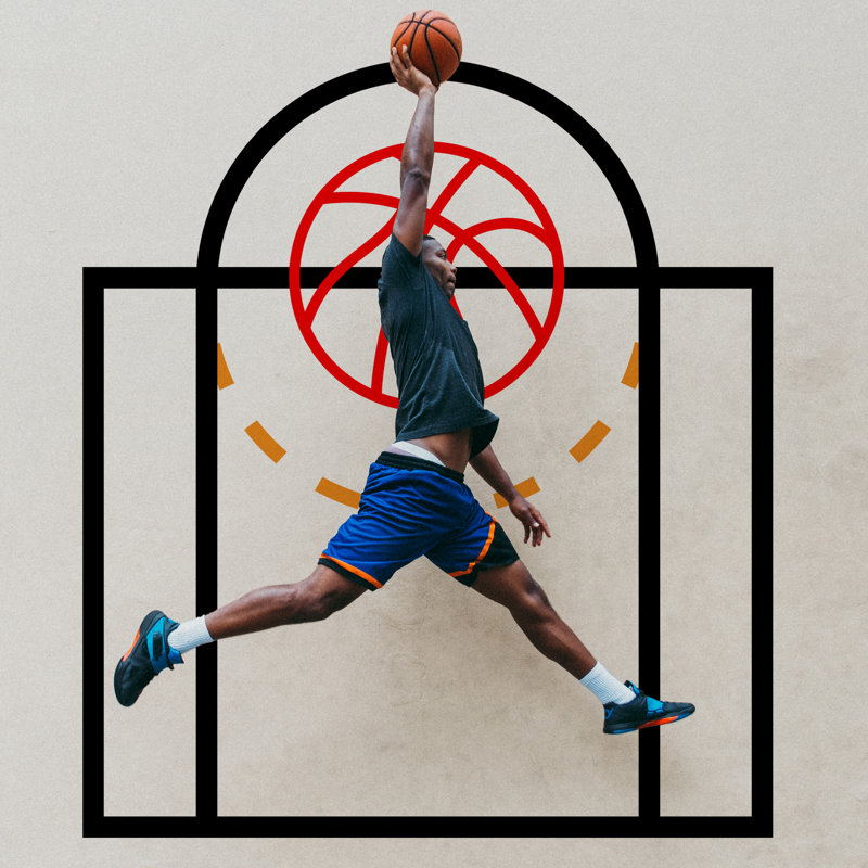 Décalcomanie murale Basketball Free Throw Line. (48 x 43), H 104 po x l 93 po